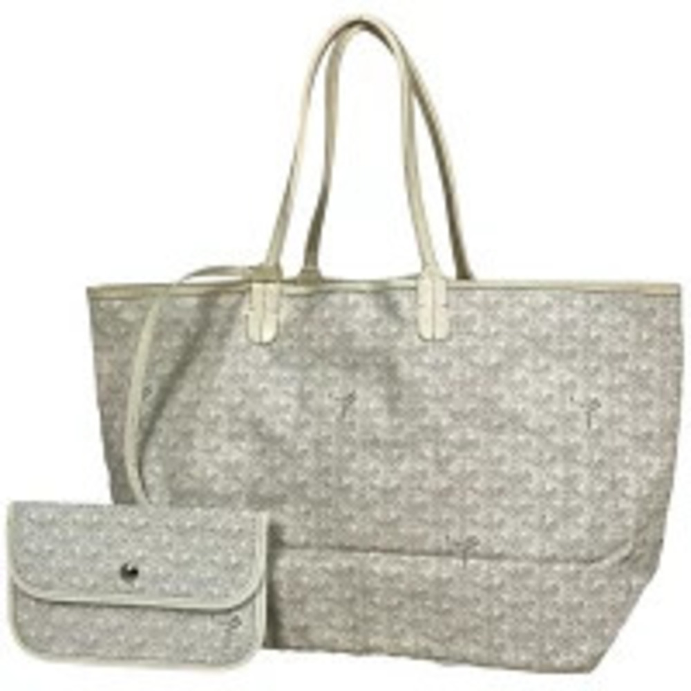 Goyard Saint Louis Reversible Shoulder Bag All over Tote Canvas White